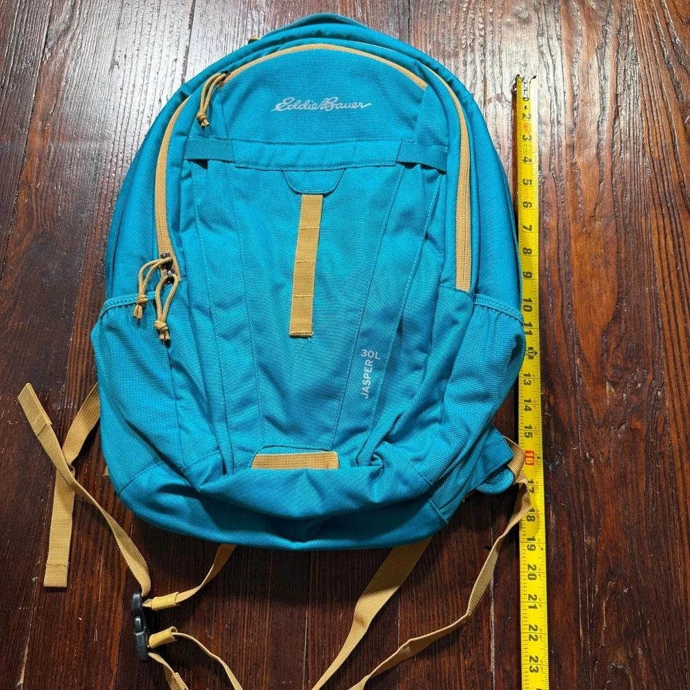 Eddie Bauer Backpack Jasper 30L Hiking Pack Laptop Bag Blue - EUC